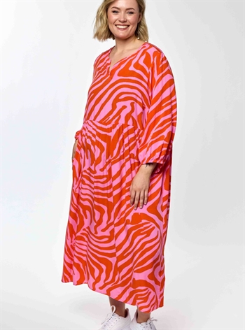 Gozzip - Lea Kjole, Pink/Orange 